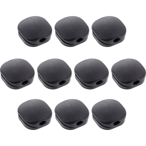 4043718344406 - 10er Pack Click Kabelmanager 1-Line schwarz