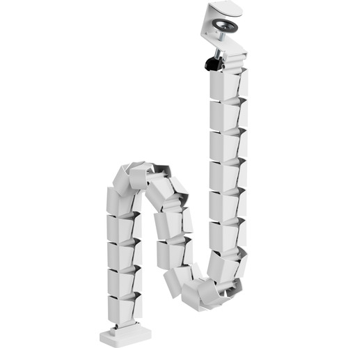 4043718343560 - Kabelkanal flexibel höhenverstellbare Tische mit Tischklemme weiß