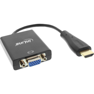 InLine HDMI zu VGA schwarz InLine HDMI zu VGA schwarz