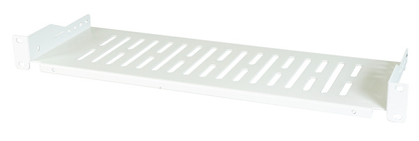 19" 1HE Fachboden, Tiefe 250 mm -- Traglast 10 kg, RAL7035