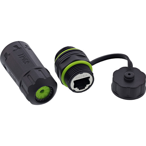 4043718346769 - Patchkabelkupplung kurz Cat6A IP68 2x RJ45 Buchse geschirmt