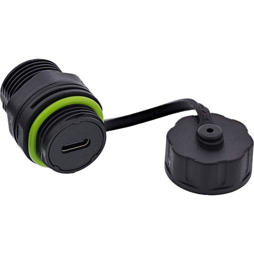 4043718346813 - USB-C-Kabelkupplung mini IP68 geschirmt 2x USB-C Buchse