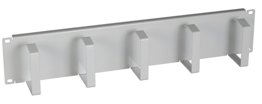 Kabelmanagement 19" 2HE Kabelführungspanel, 5 Bügel, Stahl RAL9005 - 1 VPE = 20 St�ck