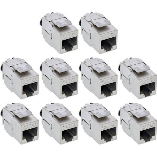 4043718350711 - Keystone RJ45 Buchse Slim SNAP-In Cat6A integr Kabelbinder 10er Pack