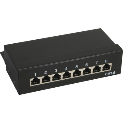 4043718030231 - Patchfeld Cat6 8-fach Desktop schwarz RAL9005 4043718030231 - Patchfeld Cat6 8-fach Desktop schwarz RAL9005