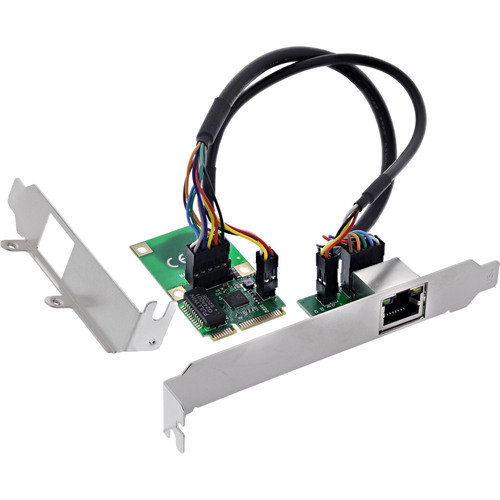 4043718348343 - Mini-PCIe Gigabit Netzwerkkarte 1x RJ45 Half-Size inkl RJ45-Modul