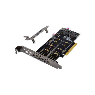 4043718341511 - PCIe Karte zu 2x intern NVMe M2 Key M – Bifurcation PCIe x8 4043718341511 - PCIe Karte zu 2x intern NVMe M2 Key M – Bifurcation PCIe x8