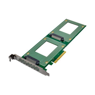 4043718341528 - PCIe Karte zu 2x intern U2 NVMe SFF-8639 – Bifurcation PCIe x8 schmal 4043718341528 - PCIe Karte zu 2x intern U2 NVMe SFF-8639 – Bifurcation PCIe x8 schmal