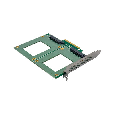 4043718341535 - PCIe Karte zu 2x intern U2 NVMe SFF-8639 – Bifurcation PCIe x8 breit 4043718341535 - PCIe Karte zu 2x intern U2 NVMe SFF-8639 – Bifurcation PCIe x8 breit