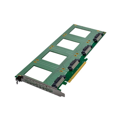 4043718341542 - PCIe Karte zu 4x intern U2 NVMe SFF-8639 – Bifurcation PCIe x16 4043718341542 - PCIe Karte zu 4x intern U2 NVMe SFF-8639 – Bifurcation PCIe x16