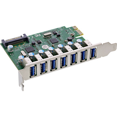 4043718333677 - Schnittstellenkarte 7x USB-A 32 Gen1 PCIe mit SATA Stromanschluss 4043718333677 - Schnittstellenkarte 7x USB-A 32 Gen1 PCIe mit SATA Stromanschluss
