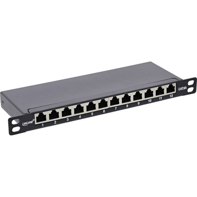 4043718308750 - Patchfeld Cat6A 12-fach 10 05HE schwarz RAL9005 4043718308750 - Patchfeld Cat6A 12-fach 10 05HE schwarz RAL9005