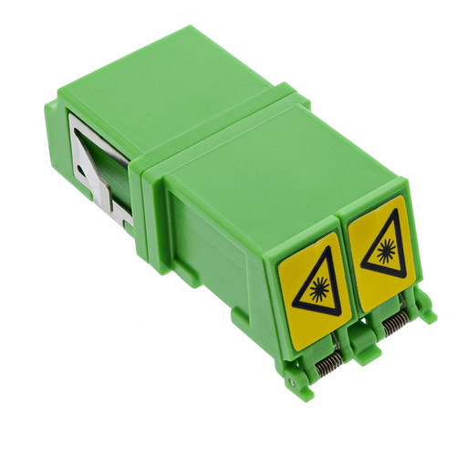 4043718333103 - LWL Kupplung Duplex LC LC singlemode grün mit Shutter Keramik-Hülse