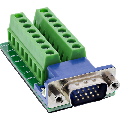 InLine® Terminalblock, VGA , Stecker, 2-reihig, Schraubklemme