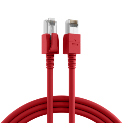 4049759059484 - RJ45 Patchkabel Cat6A S FTP FRNC -- VC LED rot 1m