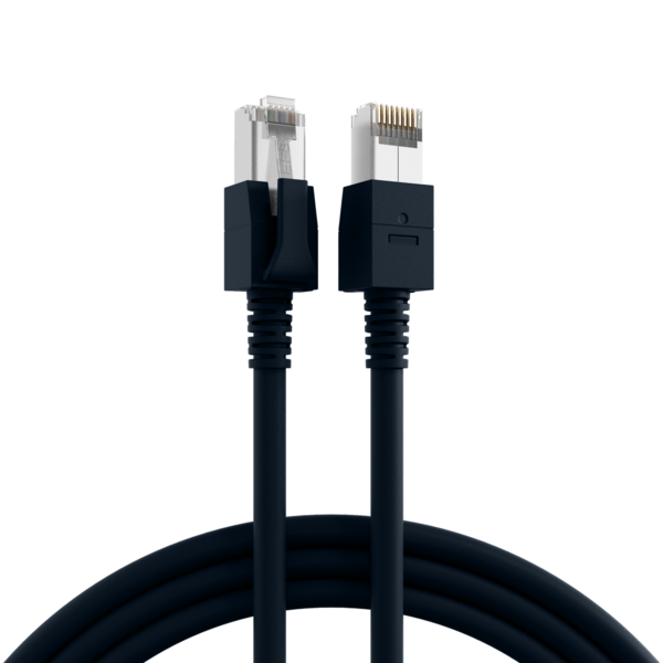 4049759086732 - RJ45 Patchkabel Cat6A S FTP FRNC -- VC LED schwarz 2m