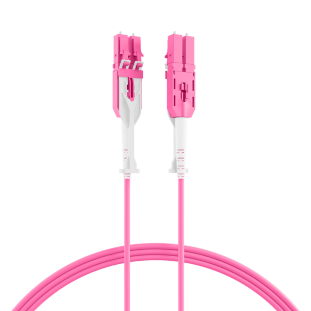Glasfaser Patchkabel Duplex Patchkabel Push/Pull LC-LC OM4, 3m LSZH 3mm erikaviolett - 1 VPE = 10 Stï¿½ck