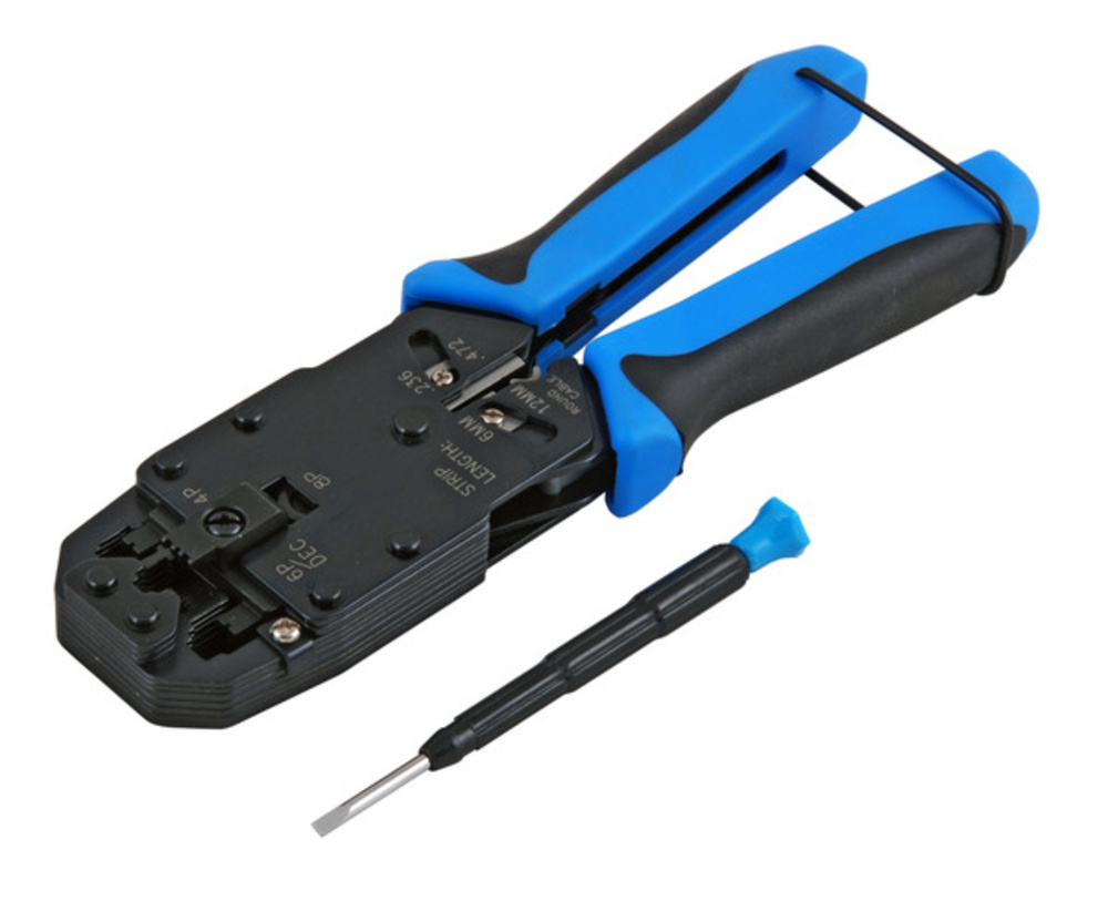 Werkzeug + Messgeräte Crimpzange für Modularverbinder 4-8 polig,  - 1 VPE = 5 Stück