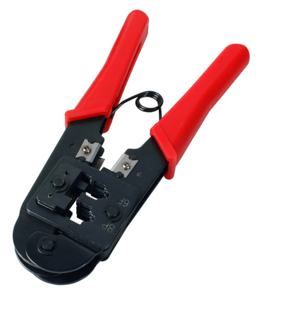 Werkzeug + Messgeräte Crimpzange für Modularstecker RJ45, RJ12, RJ11 - 1 VPE = 5 Stück