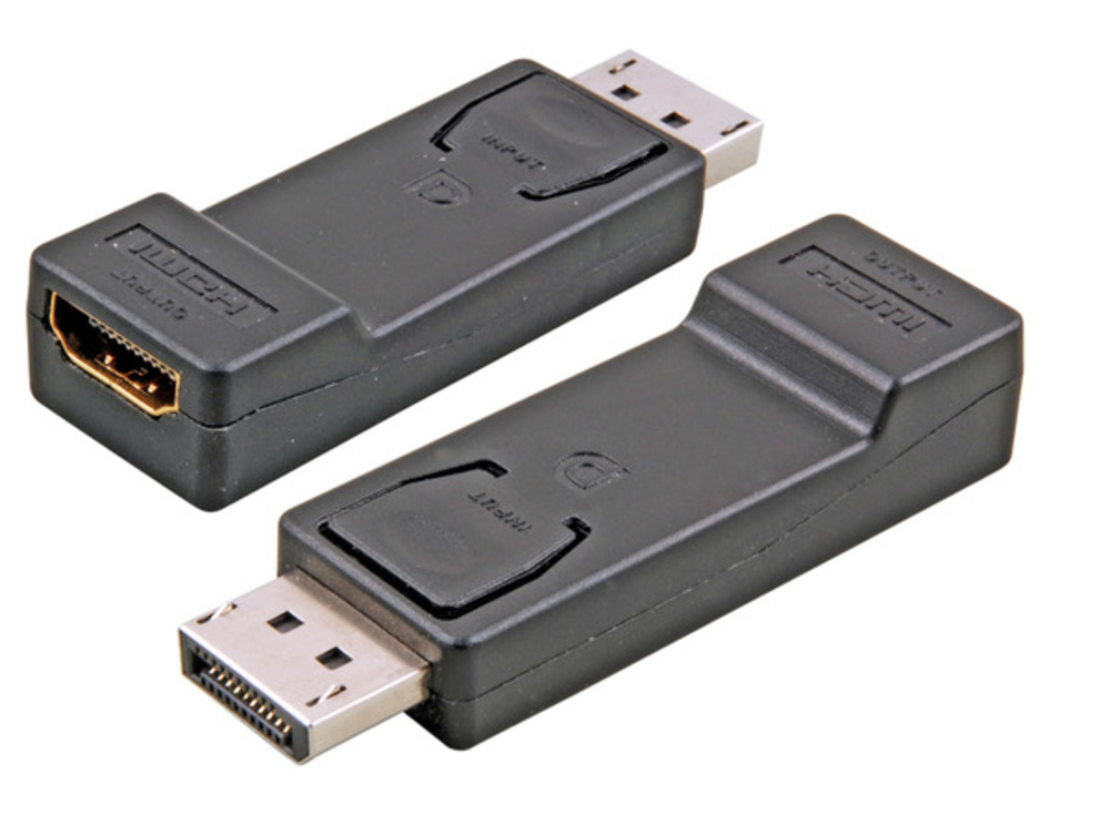Displayport DisplayPort Adapter, DisplayPort auf, HDMI A, St.-Bu., schwarz - 1 VPE = 120 St�ck