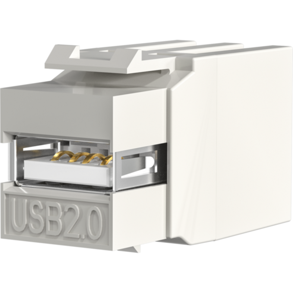 Keystone + Adapter  Keystone Einbauadapter USB2.0 A - A, weiß - 1 VPE = 100 Stï¿½ck