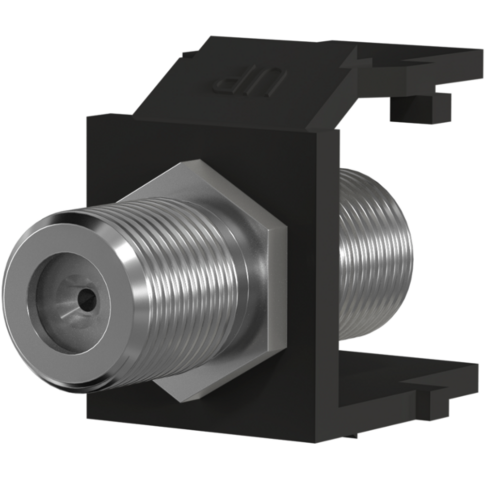 Keystone + Adapter  Keystone Einbauadapter F-Verbinder, schwarz - 1 VPE = 100 Stï¿½ck