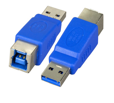 4049759102500 - USB30-Adapter Stecker A - Buchse B -- blau