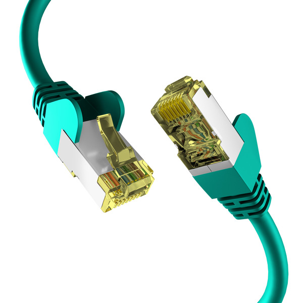 CAT6a GRÜN 0,50m Patchkabel S/FTP PIMF, RJ45 Netzwerkkabel Ethernetkabel LAN DSL