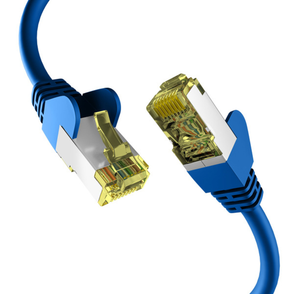Patchkabel CAT6a BLAU 1m Patchkabel S/FTP PIMF, RJ45 Netzwerkkabel Ethernetkabel LAN DSL - 1 VPE = 10 Stï¿½ck