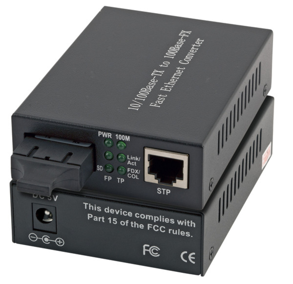 Medienkonverter  Media Konverter RJ45-STP/SC 2km, Fast, Ethernet, MM - 1 VPE = 60 Stück