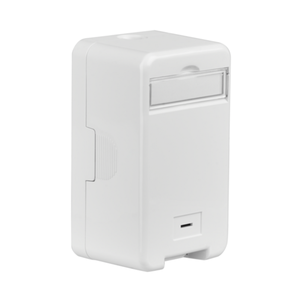 Netzwerkdose Keystone Verteilerbox Aufputz, 1-Port, Staubschutz selbstschließend - 1 VPE = 50 Stück