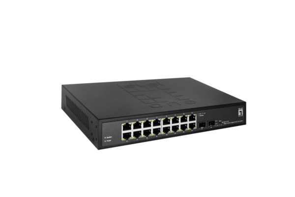 L1 Hilbert 18-Port Gigabit Smart Lite Switch, 16 x Gigabit RJ45 2 x Gigabit SFP