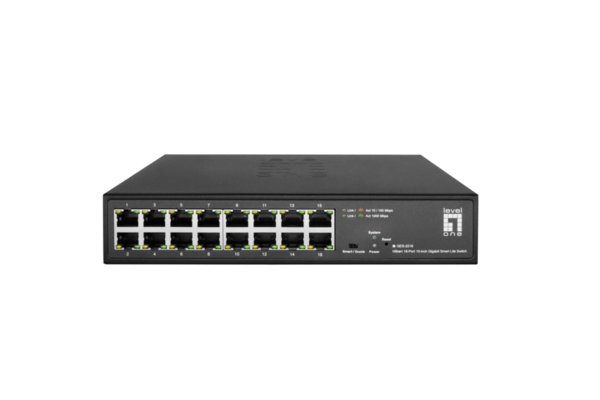 Hilbert 16-Port 10" Gigabit Smart Lite Switch, Switch für 10" Schränke
