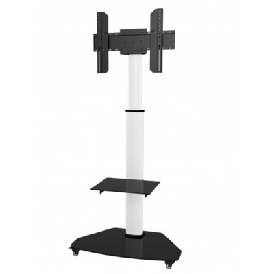 8051128108910 - TECHly ICA-TR3WH - Wagen - für Flachbildschirm   AV-Ausrüstung - Temperglas - weiß - Bildschirmgröße 94-1778 cm (37-70)
