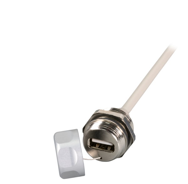 4049759194826 - IP67 Einbaubuchse M20 USB20 Bu-St -- A-A Service Port Halteseil 05m