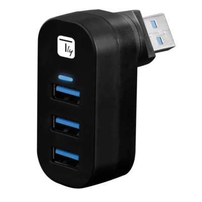 8059018361766 - Techly Mini-Dreh-Hub 3x USB 30 -- 8059018361766 - Techly Mini-Dreh-Hub 3x USB 30 --
