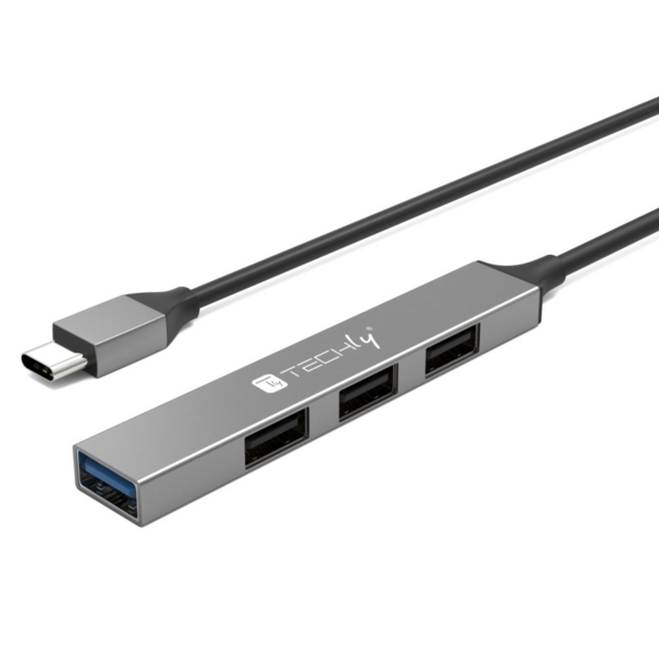 8058956620737 - USB-C 32 Hub mit 4 schlanken USB-A-Ports --  aus Metall