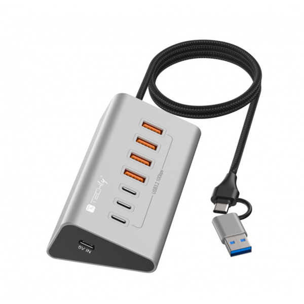 7-Port Hub USB-A/USB-C? 3.2 Gen2, 1m USB-A/C Kabel, 4xUSB-A+3xUSB-C(10Gbps)