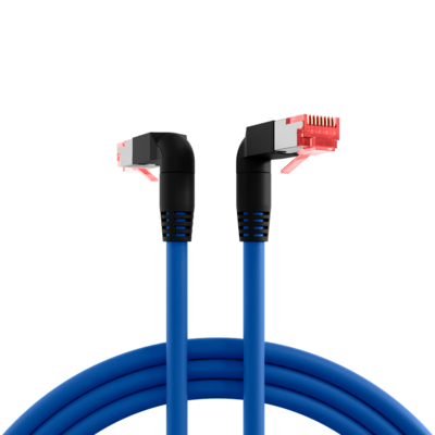 4049759011260 - RJ45 Patchkabel Cat6A S FTP LSZH -- Draka UC900 TM21 2x90° blau 1m 4049759011260 - RJ45 Patchkabel Cat6A S FTP LSZH -- Draka UC900 TM21 2x90° blau 1m
