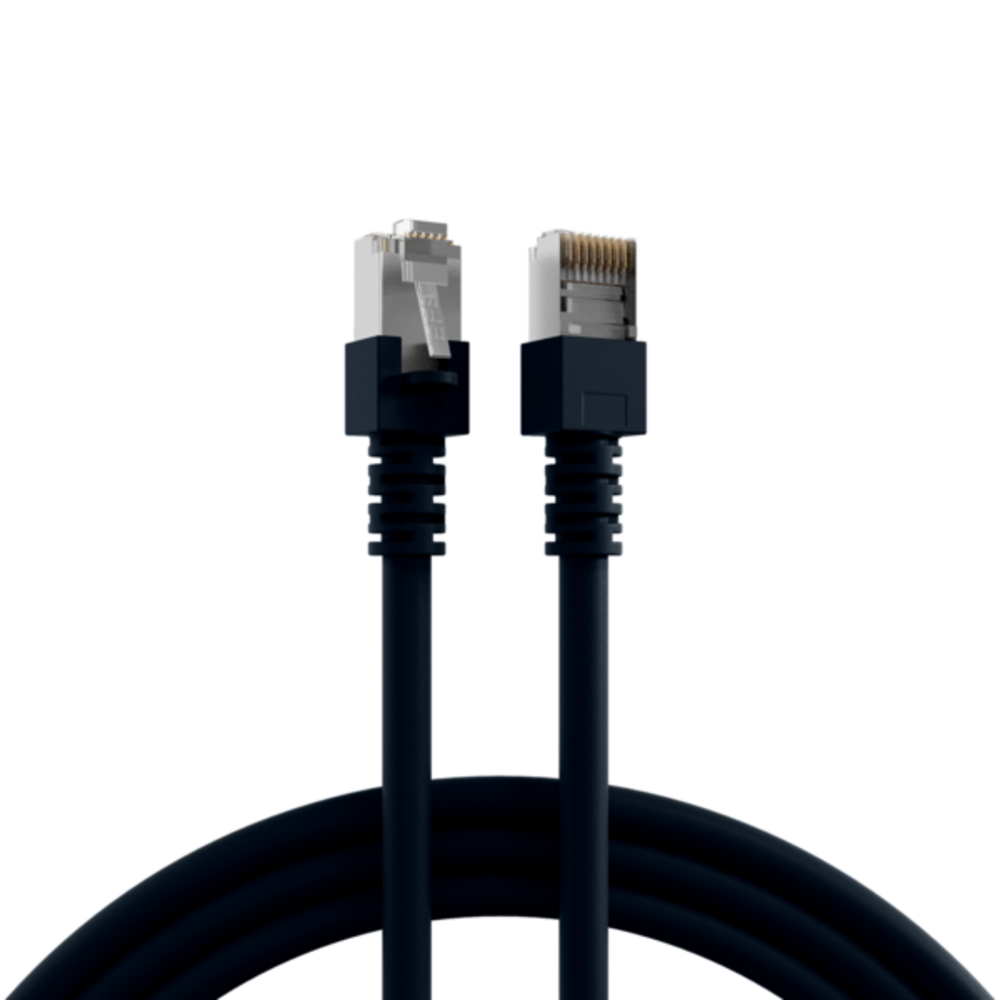 Patchkabel RJ45 Patchkabel Cat.5e SF/UTP PVC, CCA schwarz 1m - 1 VPE = 10 St�ck