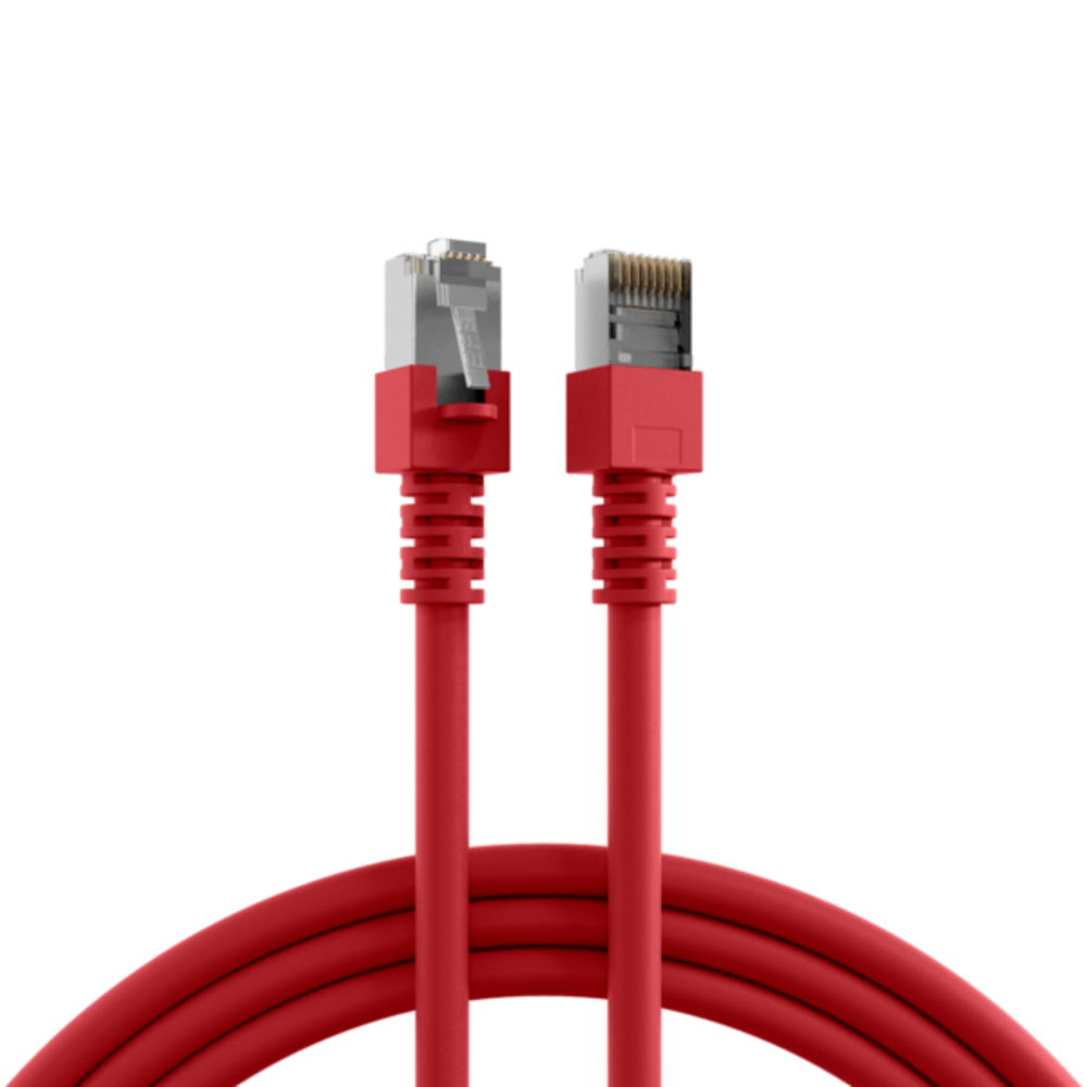 Patchkabel RJ45 Patchkabel Cat.5e SF/UTP PVC, CCA rot 2m - 1 VPE = 10 Stï¿½ck