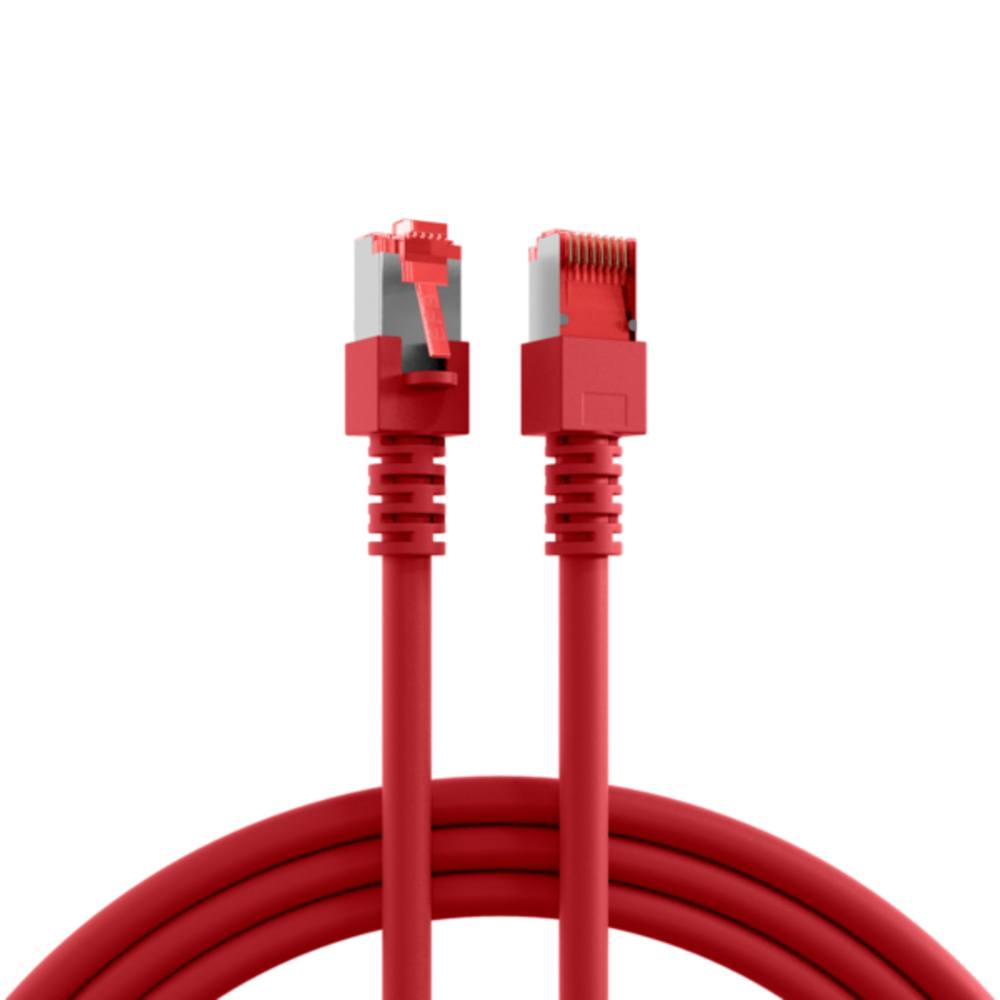 Patchkabel  RJ45 Patchkabel Cat.6 S/FTP LSZH, rot 2m - 1 VPE = 10 Stï¿½ck