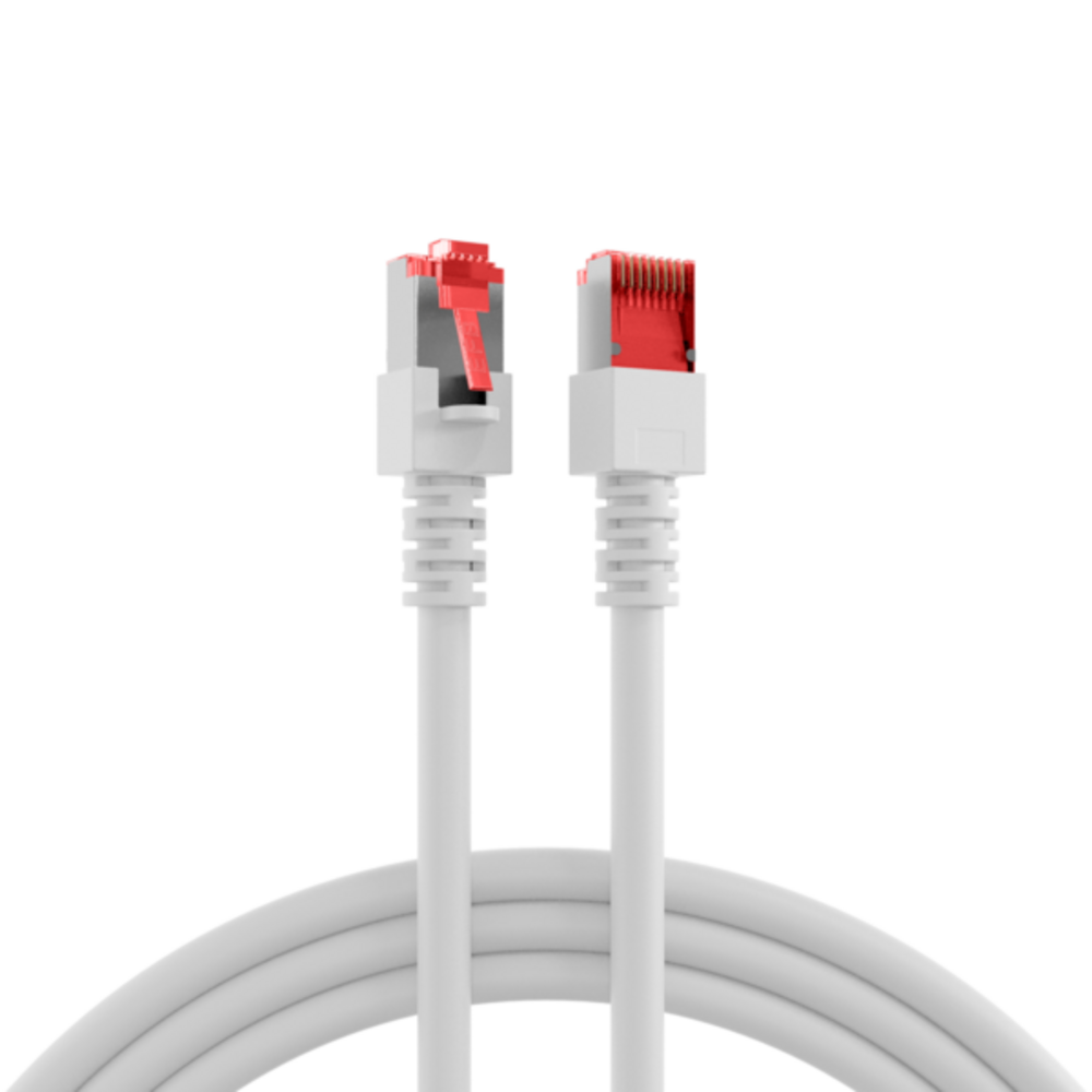Patchkabel  RJ45 Patchkabel Cat.6 S/FTP LSZH, weiß 3m - 1 VPE = 10 Stï¿½ck
