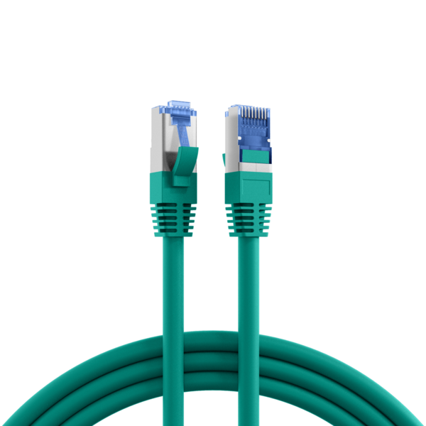 4049759187187 - RJ45 Patchkabel Cat6A S FTP TPE -- Cat7 Rohkabel superflex grün 15m