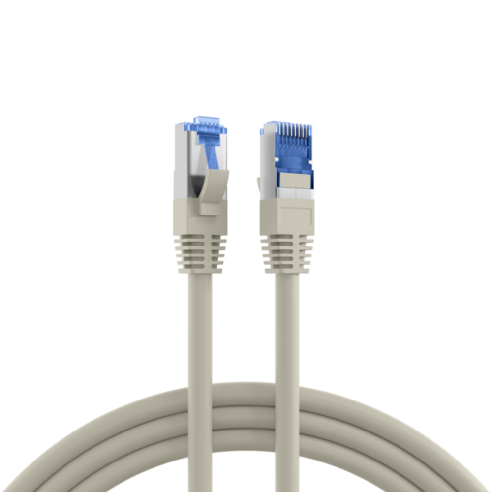 Patchkabel  RJ45 Patchkabel Cat.6A S/FTP TPE, Cat.7 Rohkabel superflex grau 30m - 1 VPE = 5 Stï¿½ck