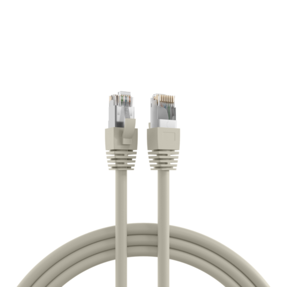 Patchkabel RJ45 Patchkabel Cat.8.1 S/FTP LSZH, BC grau 10m - 1 VPE = 5 Stï¿½ck