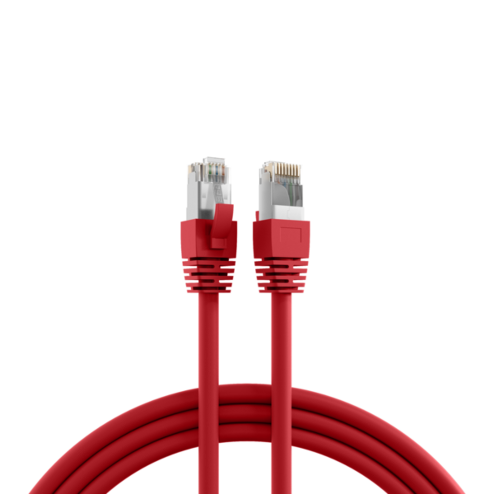 Patchkabel RJ45 Patchkabel Cat.8.1 S/FTP LSZH, BC rot 7,5m - 1 VPE = 5 Stï¿½ck