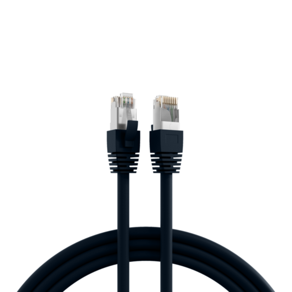 Patchkabel RJ45 Patchkabel Cat.8.1 S/FTP LSZH, BC schwarz 1m - 1 VPE = 10 Stï¿½ck