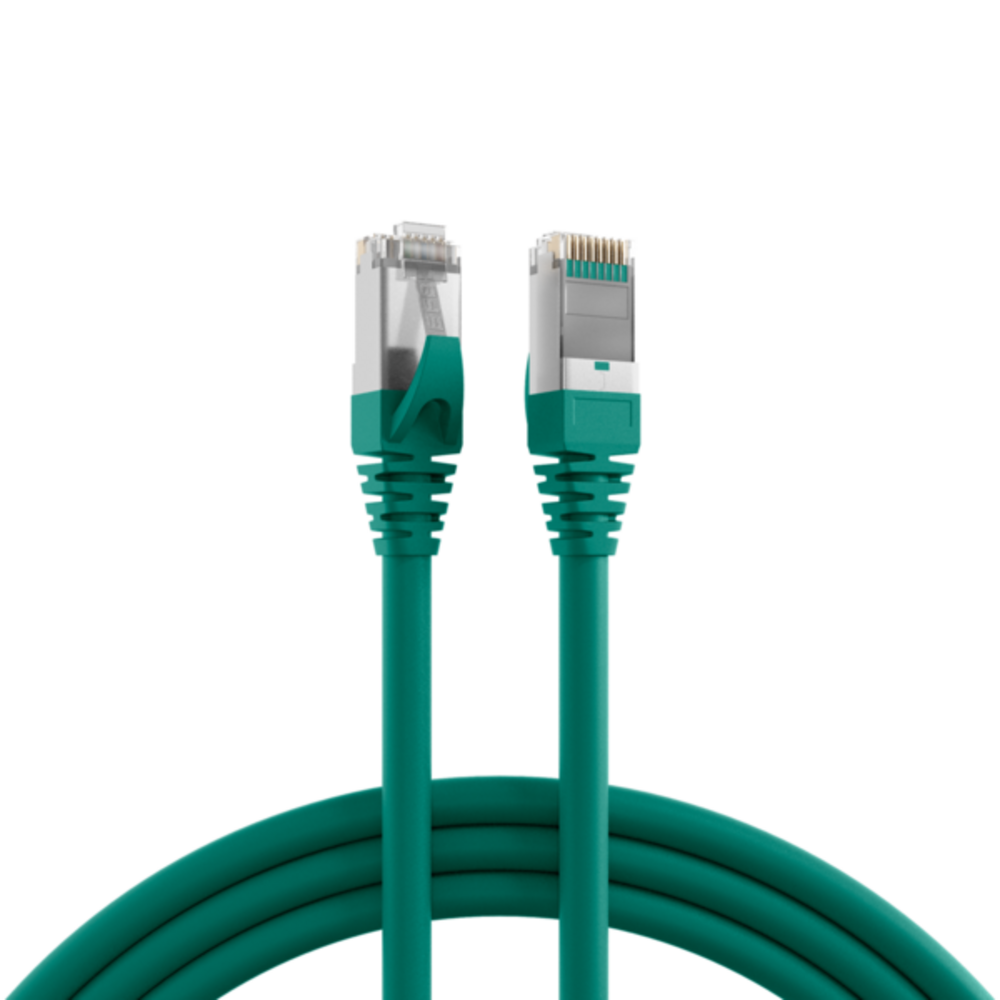 Patchkabel RJ45 Patchkabel Cat.5e SF/UTP PUR, RAL6018 grün 2m - 1 VPE = 150 Stï¿½ck