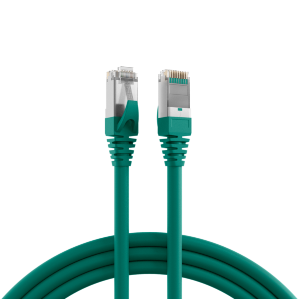 RJ45 Patchkabel Cat.5e SF/UTP PUR -- RAL6018 grün 30m